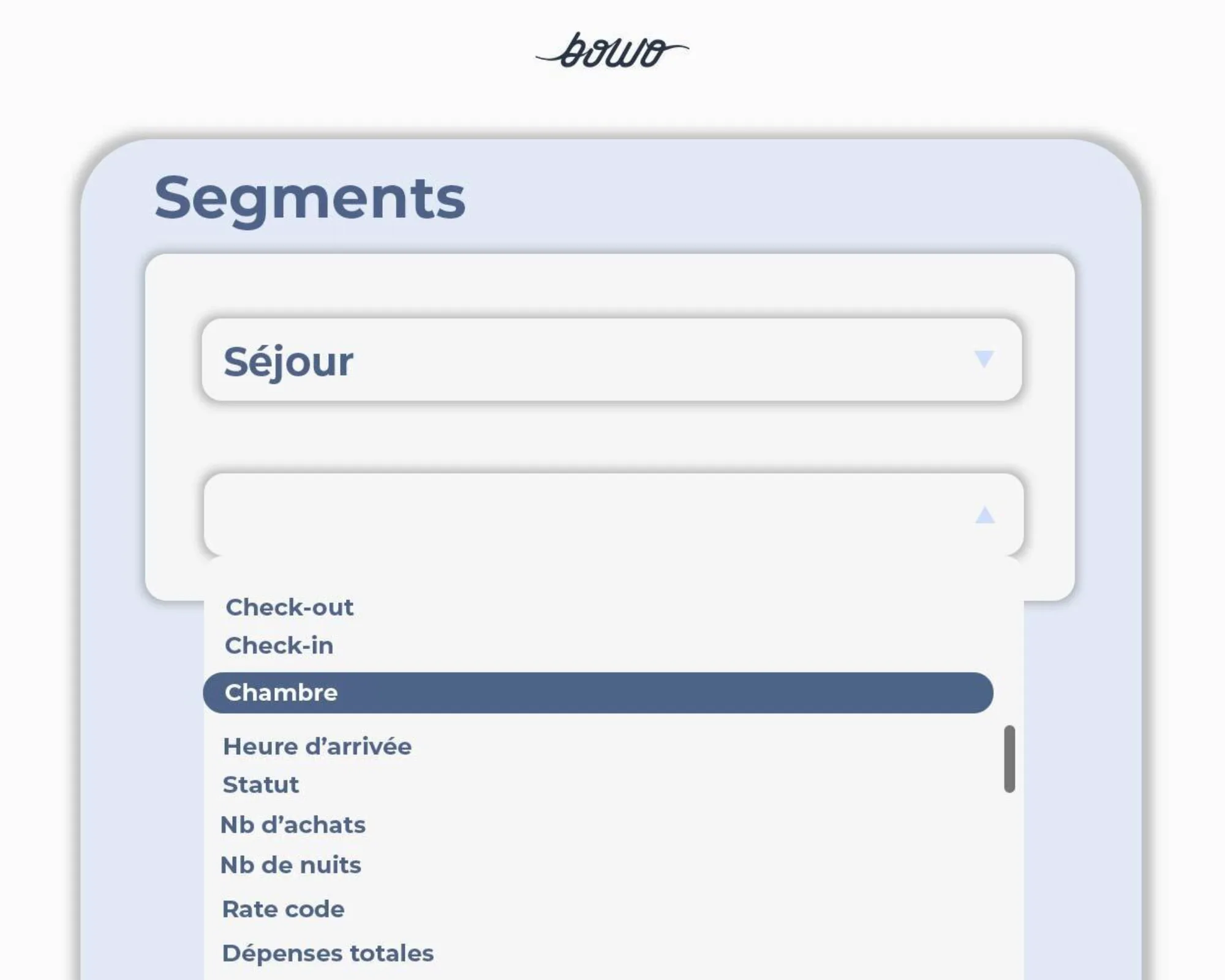 Bowo • Nouveautés Bowo Segmentations CRM